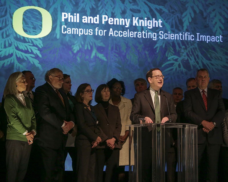 President Schill announces historic Knight Campus gift President Schill announces historic Knight Campus gift