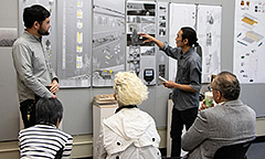 Review of student work by faculty in the College of Design