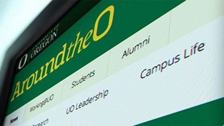 Screenshot of AroundtheO on a computer screen Screenshot of AroundtheO on a computer screen